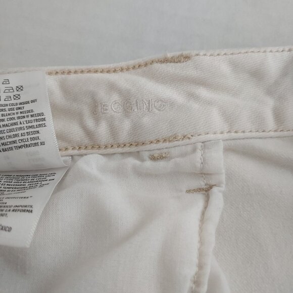 American Eagle Mid Rise Super Distressed Cream Jeggings - Picture 3 of 13